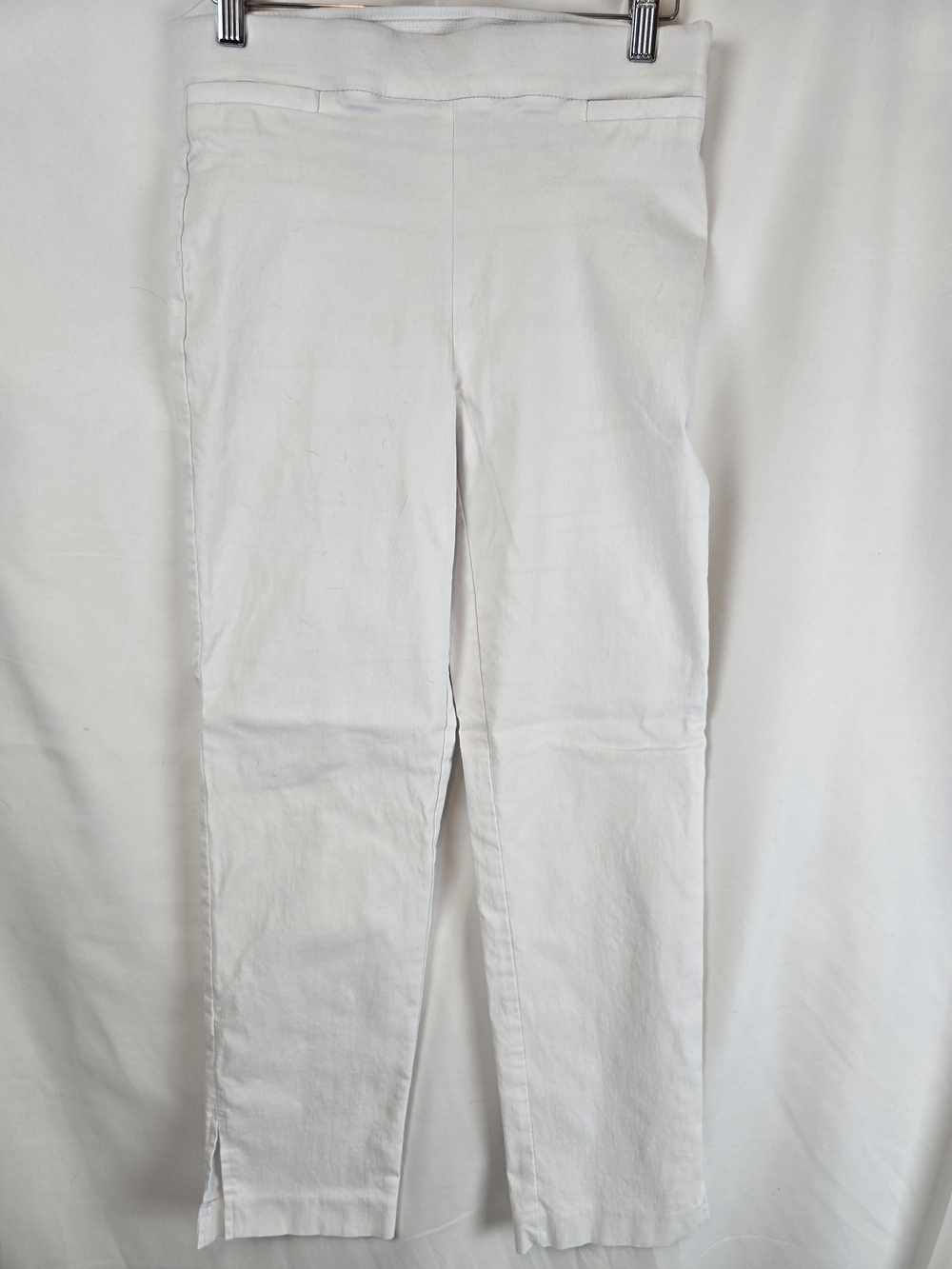 Counterparts White Cropped Stretch Ankle Pants